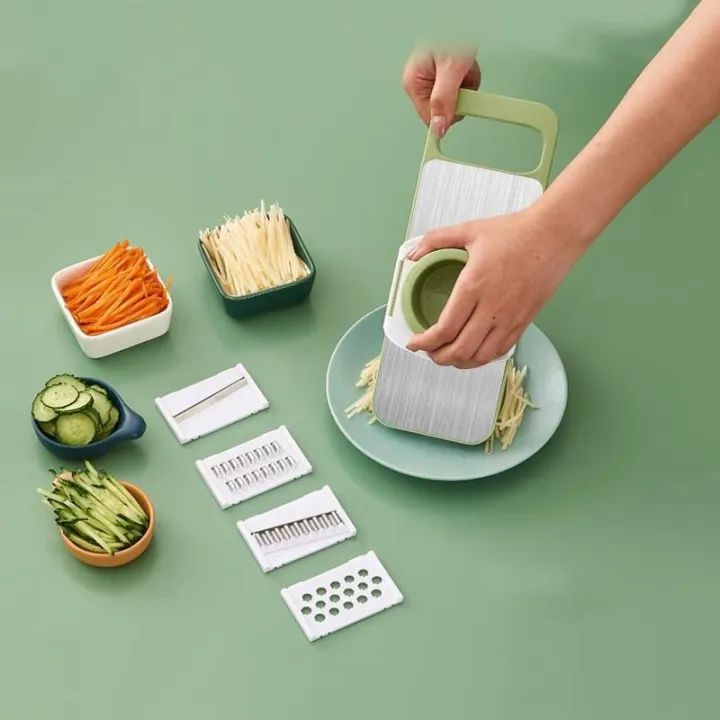 5 in1 Vegetable Cutter Stainless Steel - Multifunctional Grater