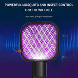 Mini USB Electric Mosquito Racket, Rechargeable Summer Fly Swatters Trap, Mosquito Swatter UV Light Sharp Sparking Racket