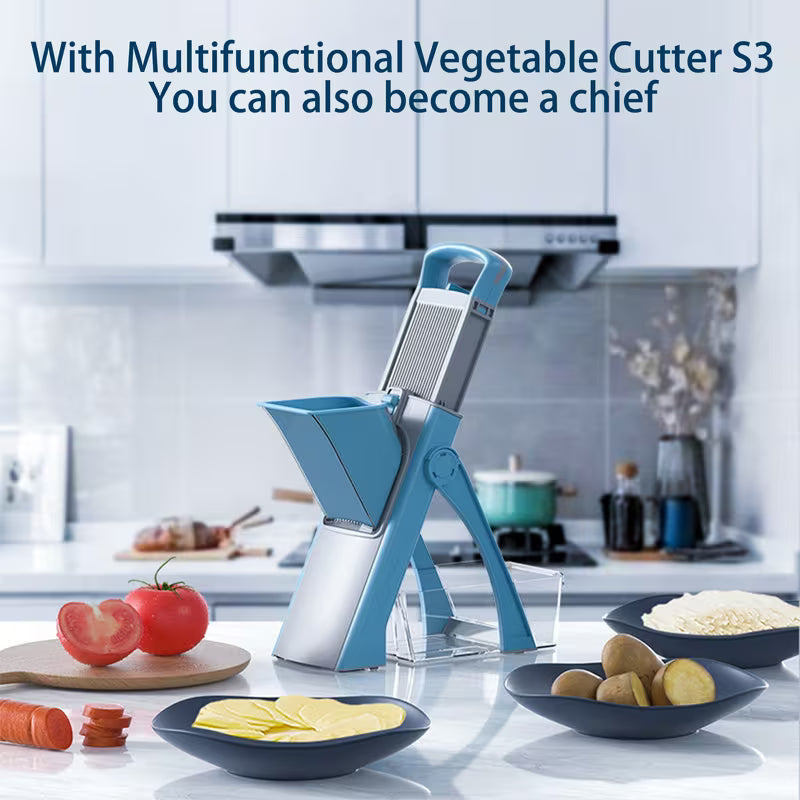 1 Set, Multifunctional Vegetable Cutter for shredding, Slicing, Stripping and Dicing