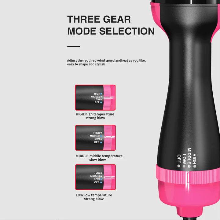 3 in 1 Hot Air Brush Hair Dryer & Styler